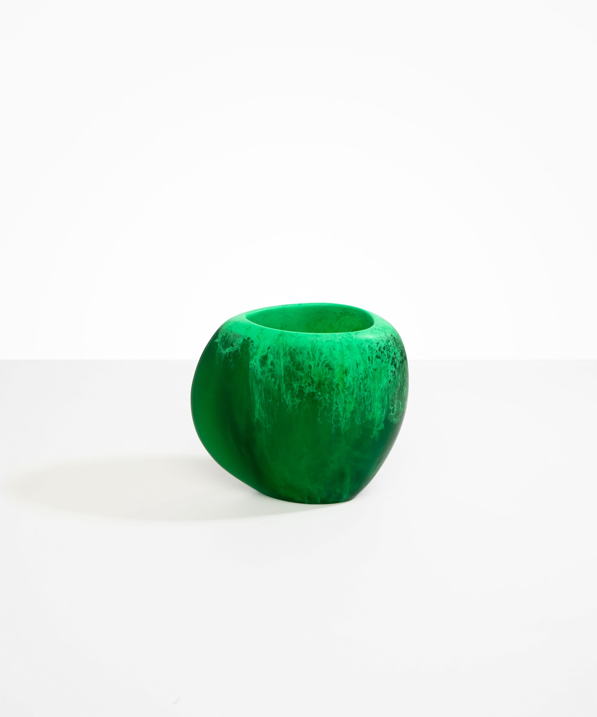 Dinosaur Designs Large Rock Vase in Leaf color resin