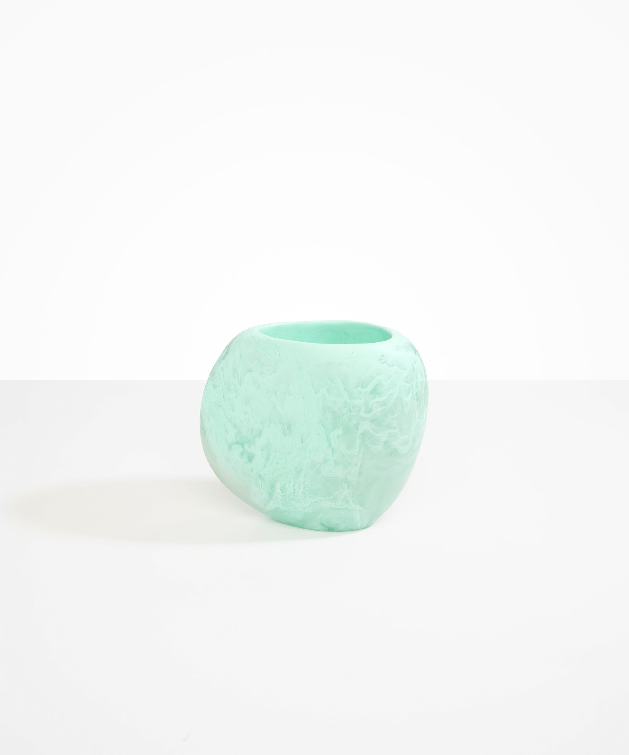 Dinosaur Designs Large Rock Vase in Mint color resin