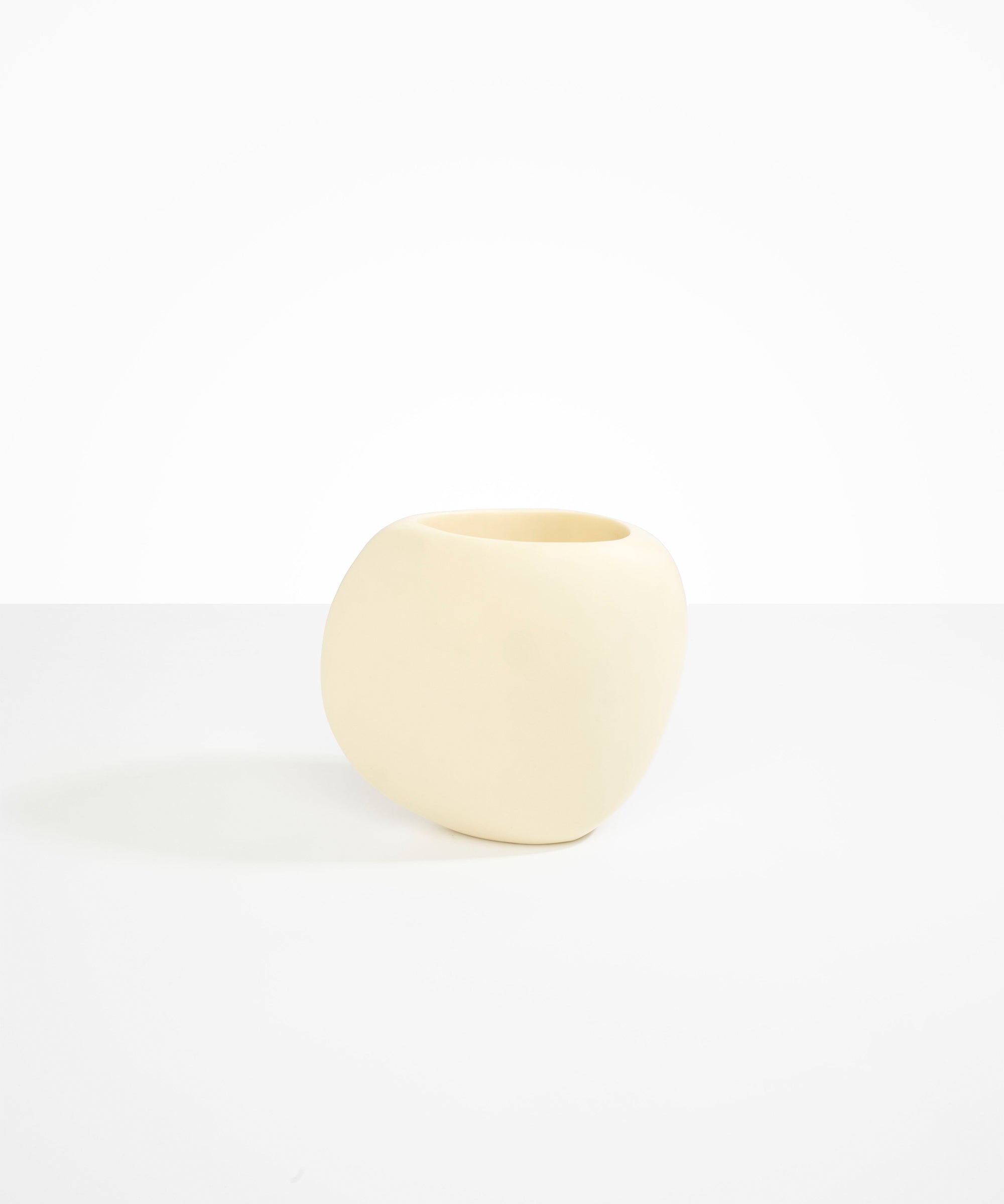 Dinosaur Designs Large Rock Vase in Cream color resin