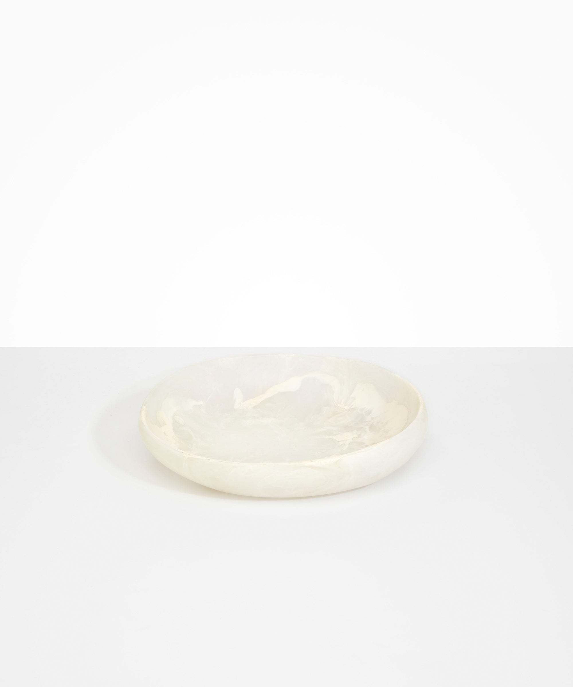 Dinosaur Designs Medium Earth Bowl in Chalk Swirl color resin
