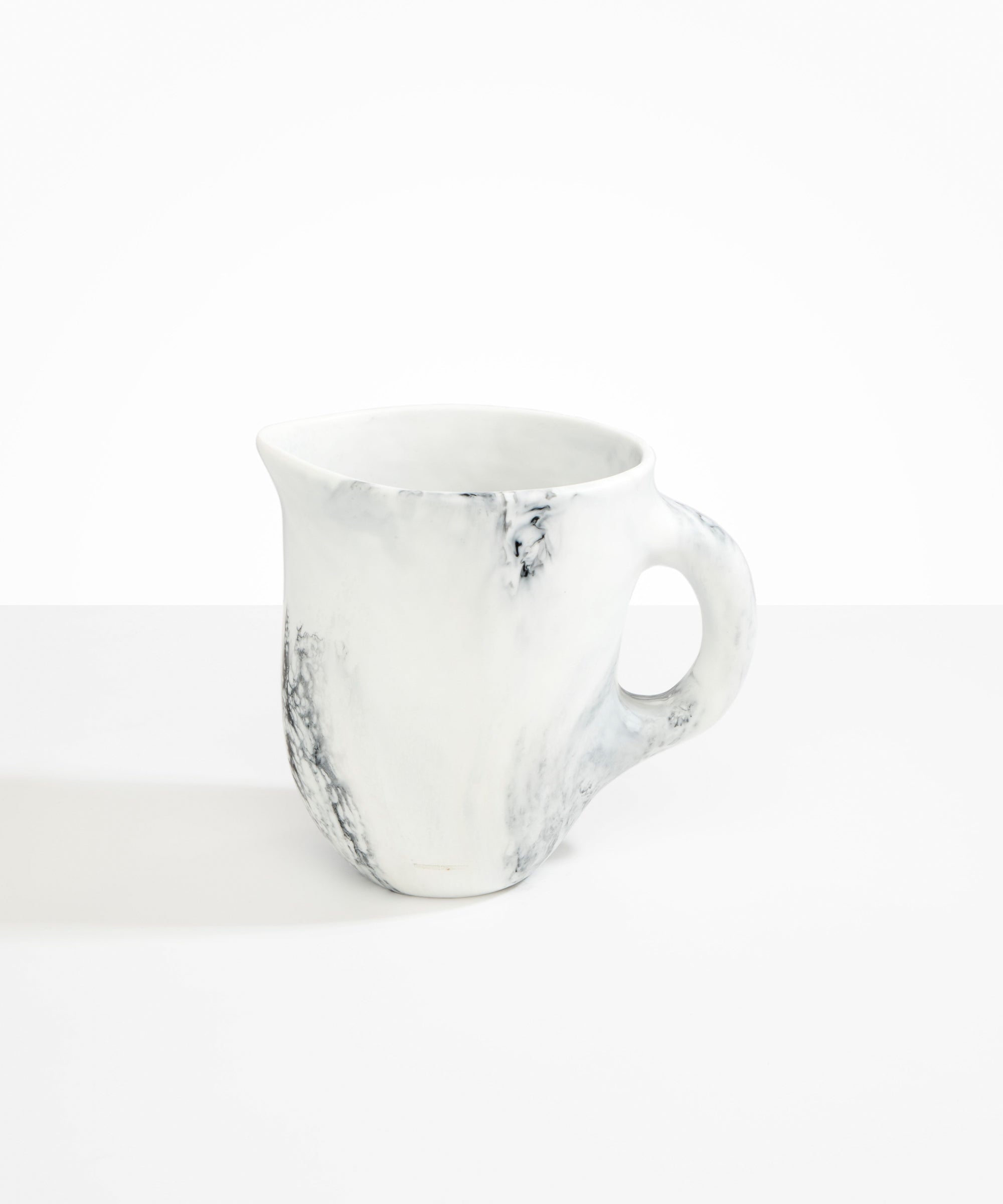 Dinosaur Designs Large Rock Jug in White Marble color resin