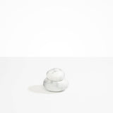 Dinosaur Designs Medium Pebble Jar in White Marble color resin