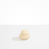 Dinosaur Designs Medium Pebble Jar in Cream color resin