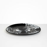 Dinosaur Designs Long Temple Platter in Black Marble color resin