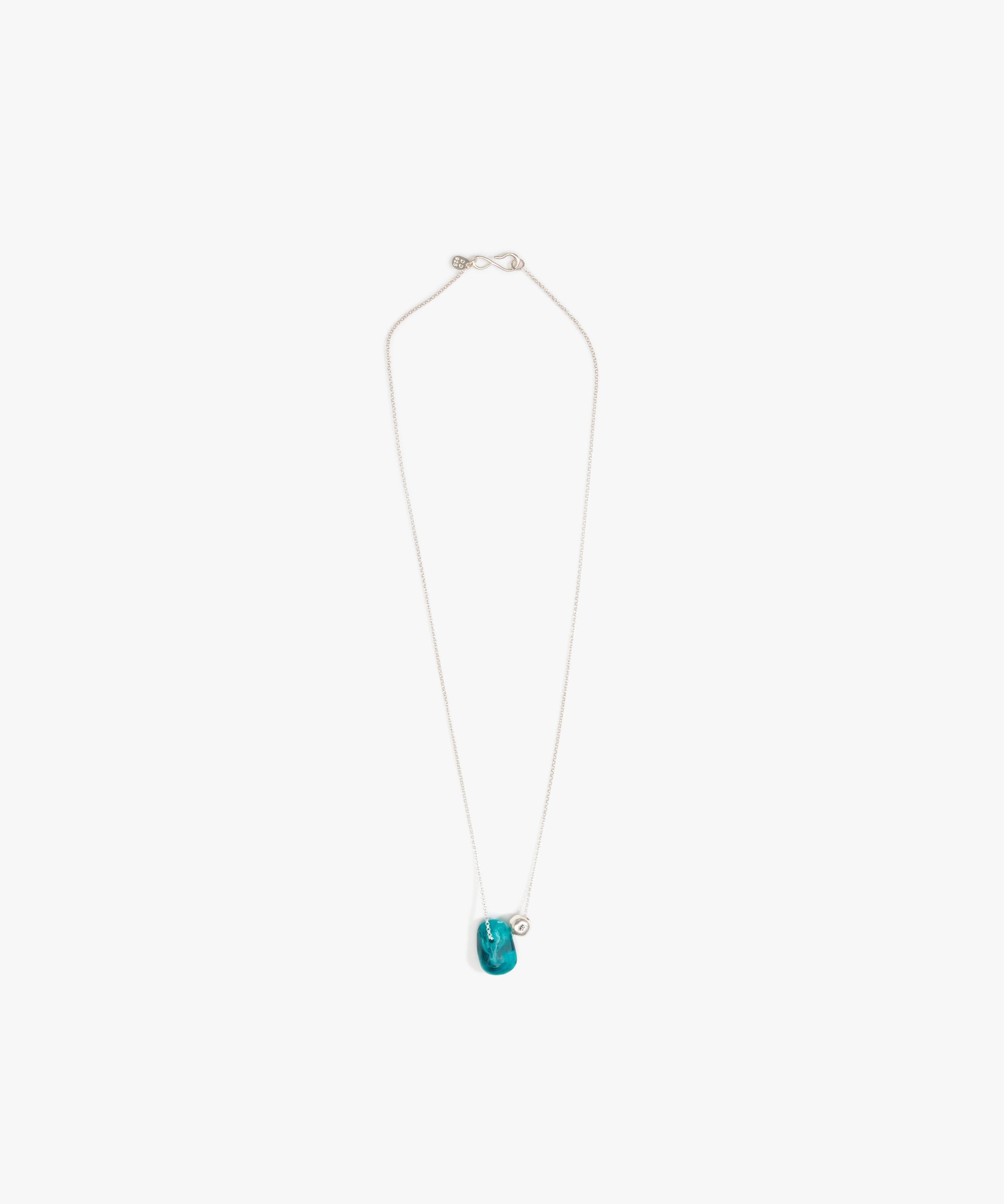 Dinosaur Designs Joie De Vivre Pendant in Lagoon color resin with 925 Sterling Silver Material
