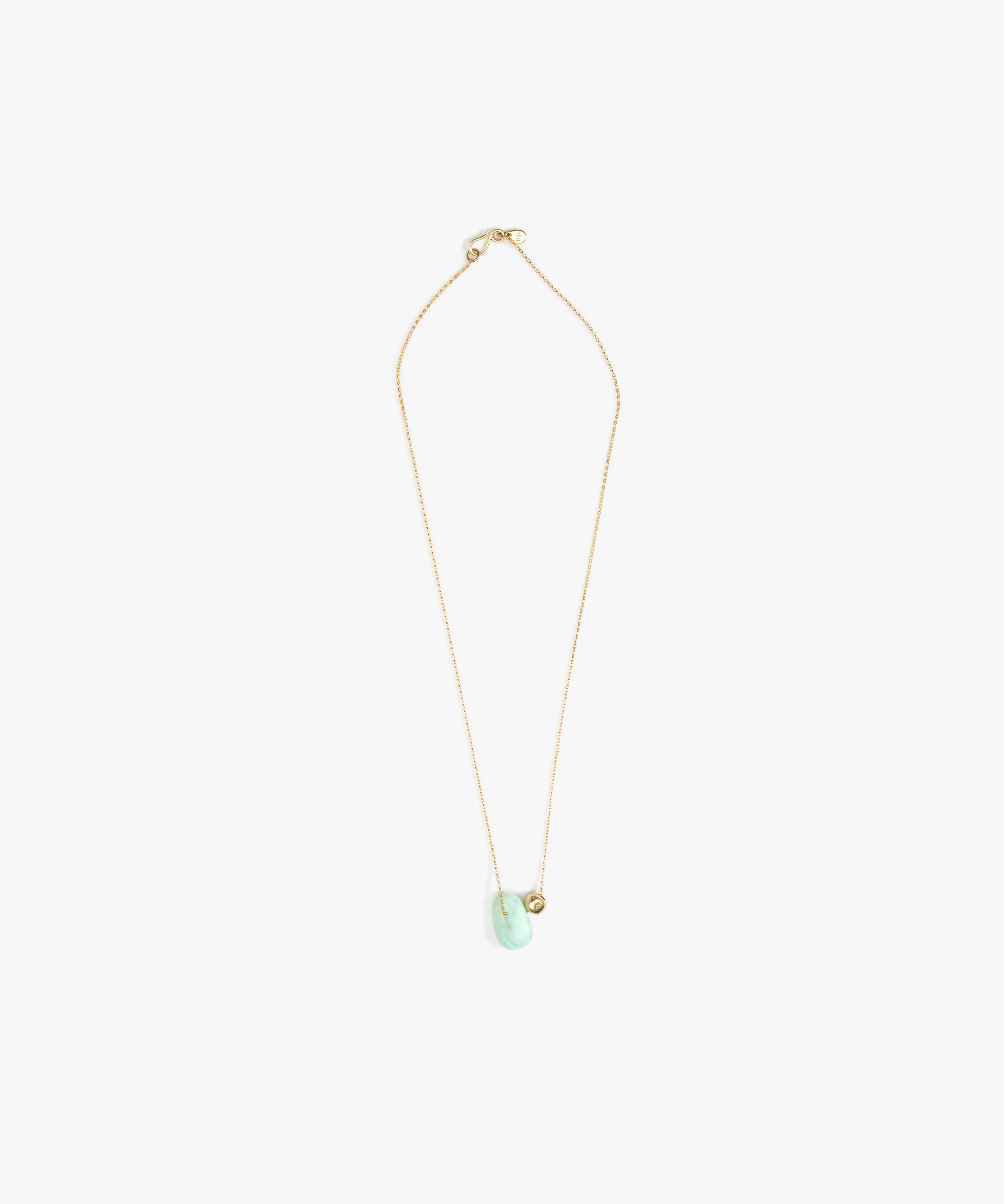 Dinosaur Designs Joie De Vivre Pendant in Mint color resin with Gold-Filled Material