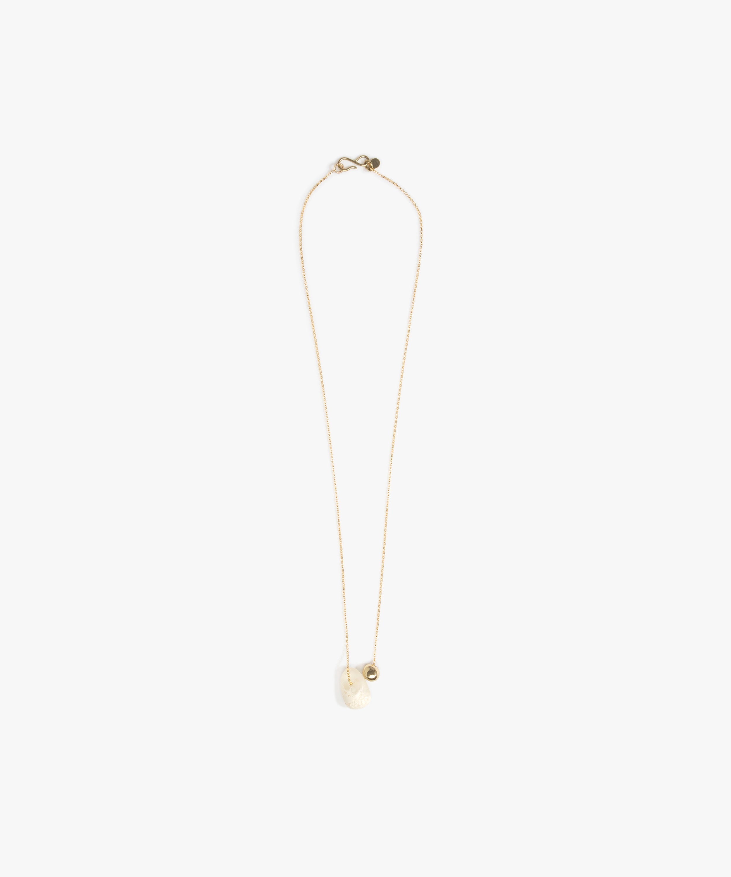 Dinosaur Designs Joie De Vivre Pendant in Chalk Swirl color resin with Gold-Filled Material