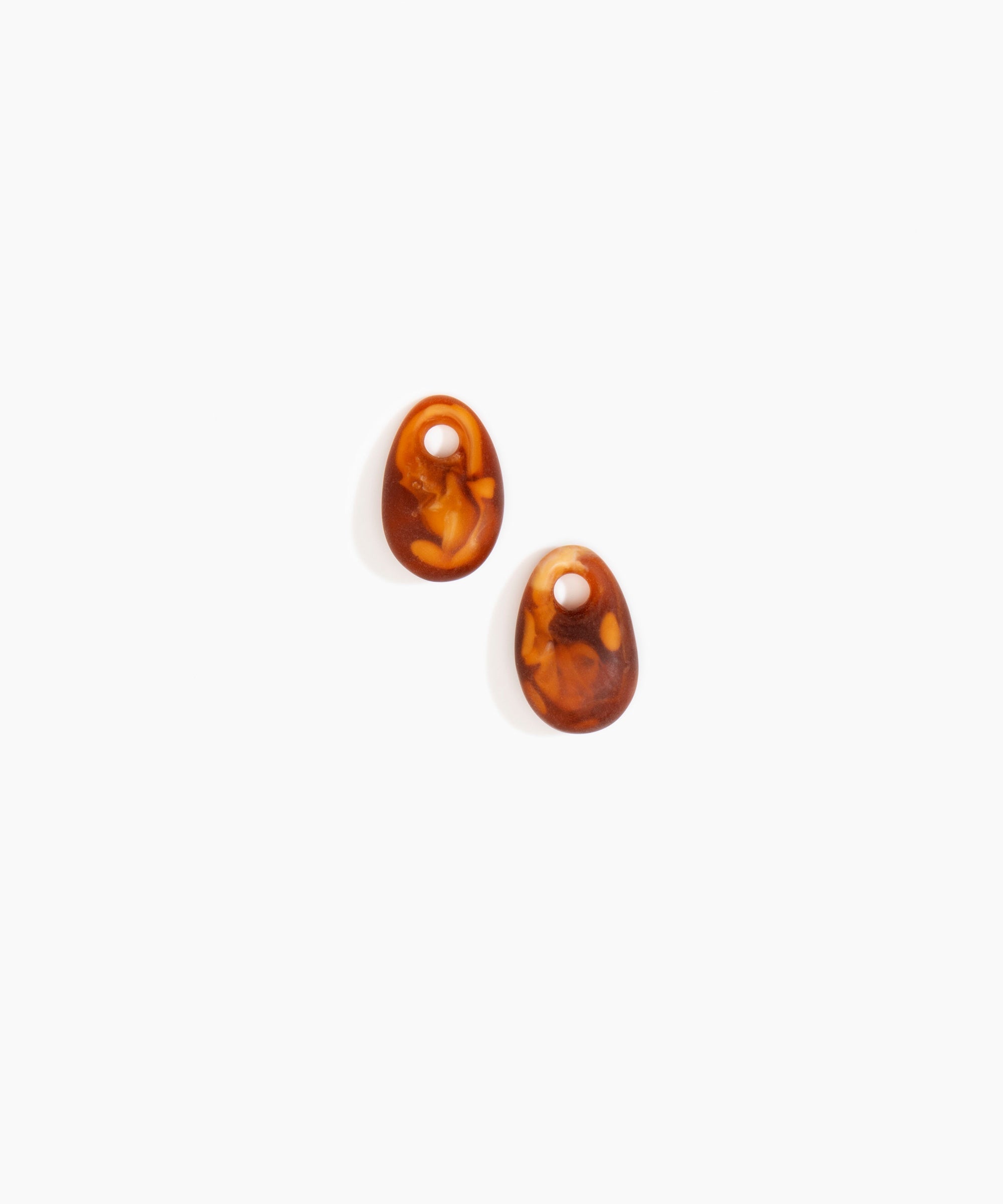 Dinosaur Designs Small Rock Beads in Dark Horn color resin