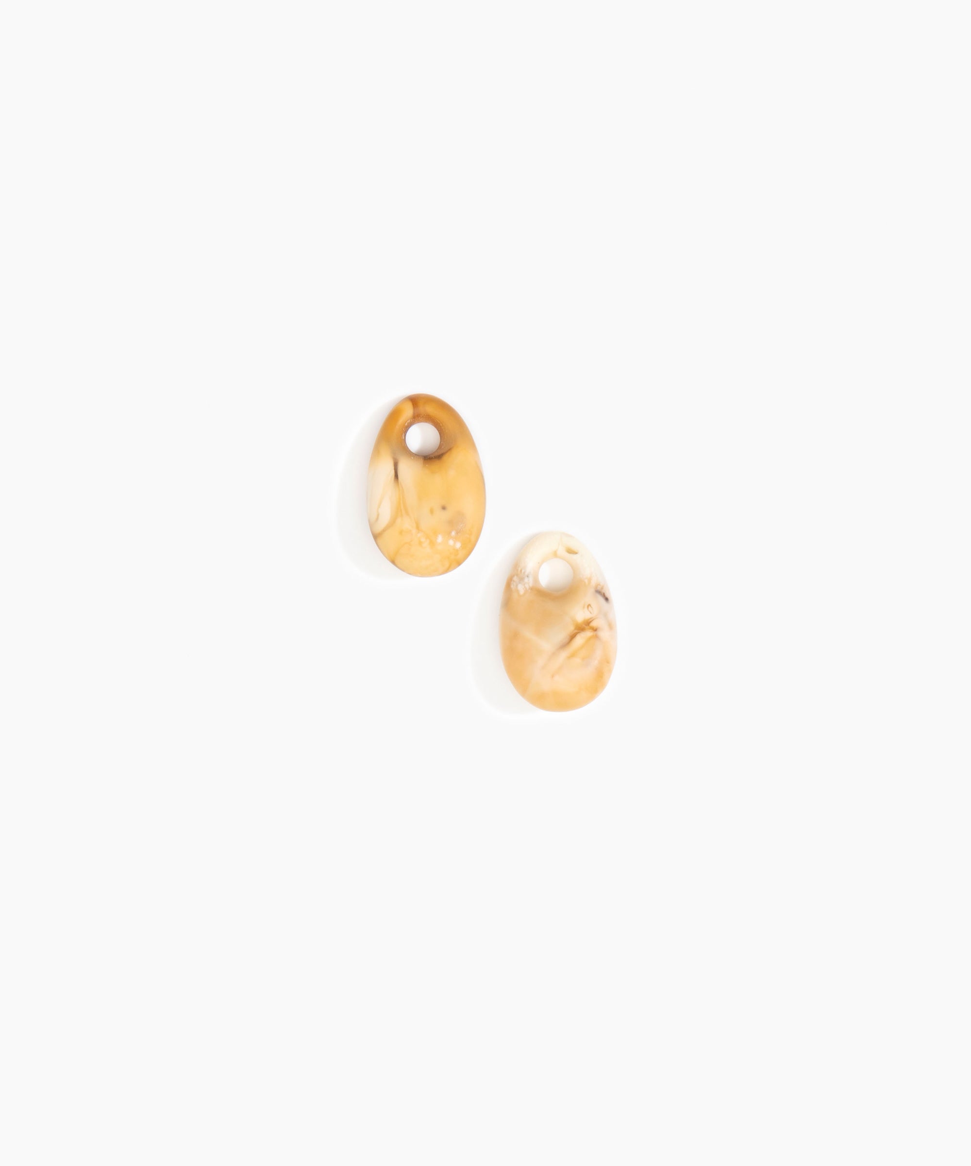 Dinosaur Designs Small Rock Beads in Light Horn color resin