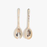 Dinosaur Designs Long Stone Servers in Sandy Pearl color resin