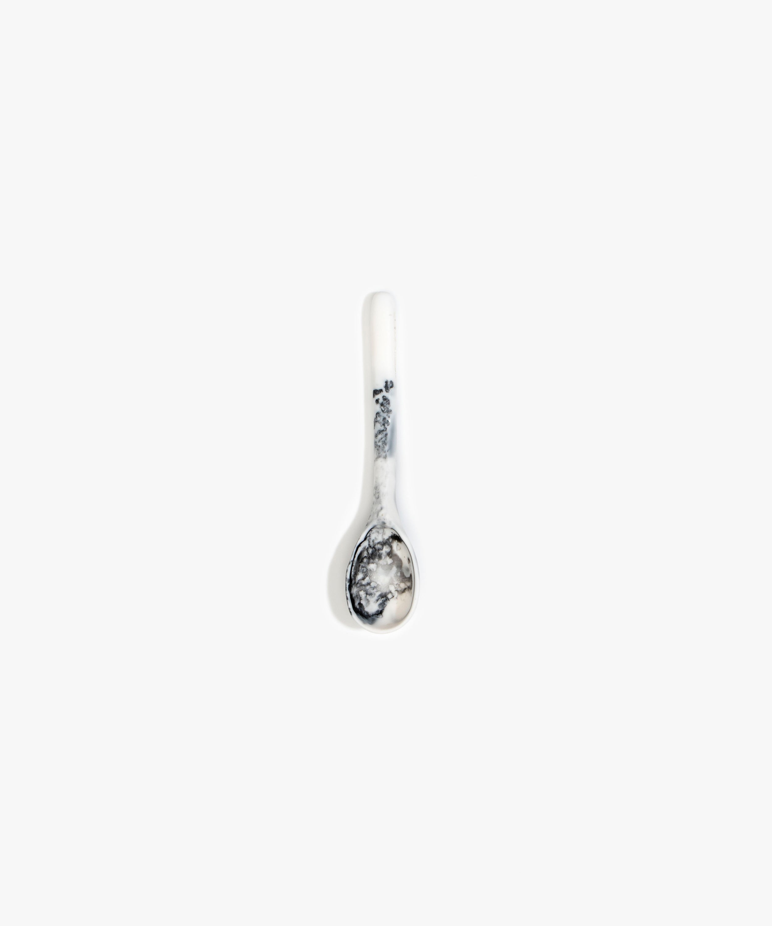 Dinosaur Designs Stone Spoon in White Marble color resin