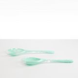 Dinosaur Designs Long Stone Servers in Mint color resin