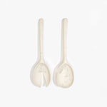 Dinosaur Designs Long Stone Servers in Chalk Swirl color resin