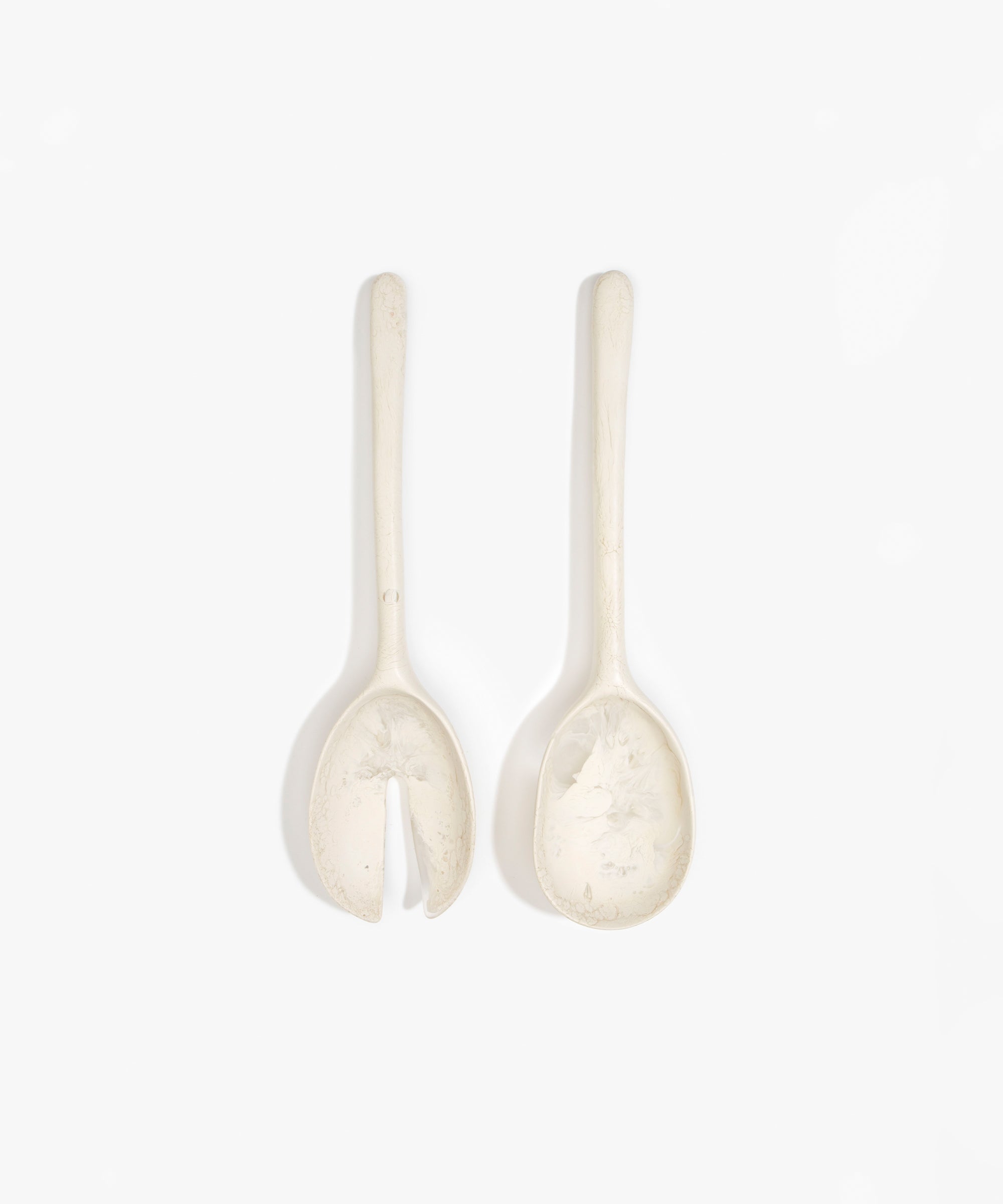 Dinosaur Designs Long Stone Servers in Chalk Swirl color resin
