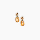 Dinosaur Designs Small River Rock Earrings in Light Horn color resin with Studs Backing