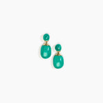 Dinosaur Designs Small River Rock Earrings in Mineral Swirl color resin with Studs Backing