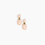 Dinosaur Designs Small River Rock Earrings in Rose Swirl color resin with Studs Backing