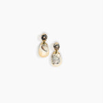 Dinosaur Designs Small River Rock Earrings in Sandy Pearl color resin with Studs Backing