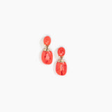 Dinosaur Designs Small River Rock Earrings in Lychee color resin with Studs Backing