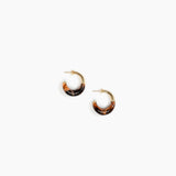 Dinosaur Designs Small Horn Earrings in Dark Horn color resin with Nano-Coated Brass Material