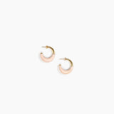 Dinosaur Designs Small Horn Earrings in Rose Swirl color resin with Nano-Coated Brass Material