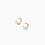 Dinosaur Designs Small Horn Earrings in Sandy Pearl color resin with Nano-Coated Brass Material