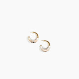Dinosaur Designs Small Horn Earrings in Sandy Pearl color resin with Nano-Coated Brass Material