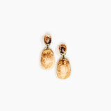 Dinosaur Designs Large River Rock Earrings in Light Horn color resin with Studs Backing