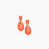 Dinosaur Designs Large River Rock Earrings in Lychee color resin with Studs Backing