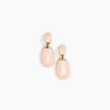 Dinosaur Designs Large River Rock Earrings in Rose Swirl color resin with Studs Backing