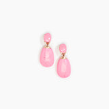 Dinosaur Designs Large River Rock Earrings in Parakeet color resin with Clips Backing