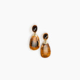 Dinosaur Designs Large River Rock Earrings in Dark Horn color resin with Studs Backing