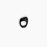 Dinosaur Designs Pebble Ring in Black Marble color resin with Regular Fit