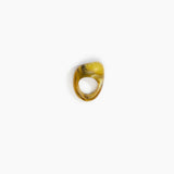 Dinosaur Designs Pebble Ring in Malachite color resin with Regular Fit