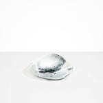 Dinosaur Designs Small Leaf Bowl in White Marble color resin