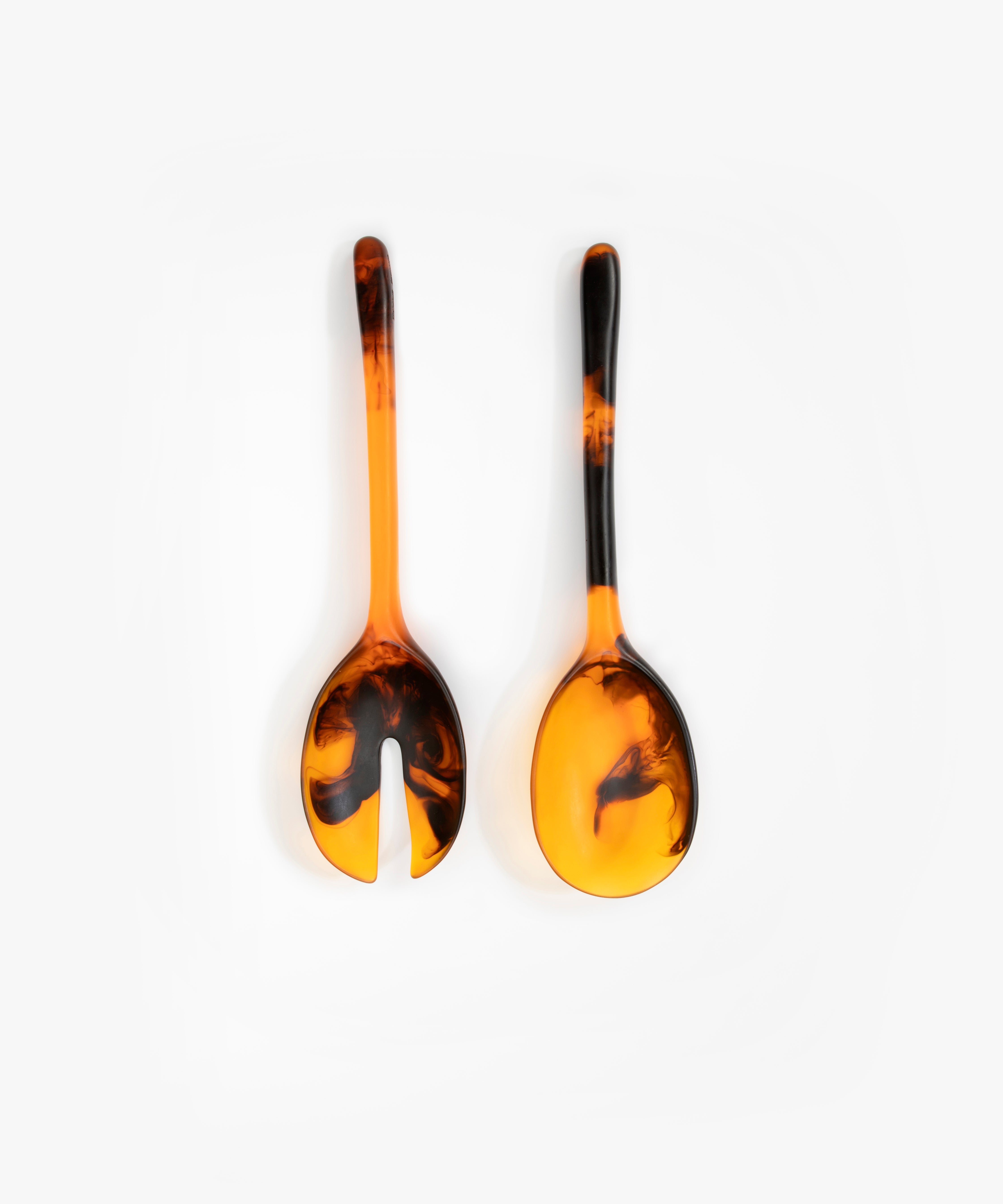 Dinosaur Designs Long Stone Servers in Tortoise color resin