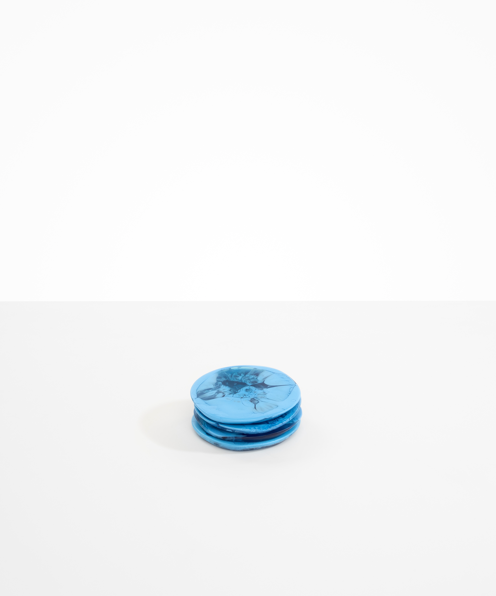 Dinosaur Designs Boulder Coaster Coasters in Sky color resin