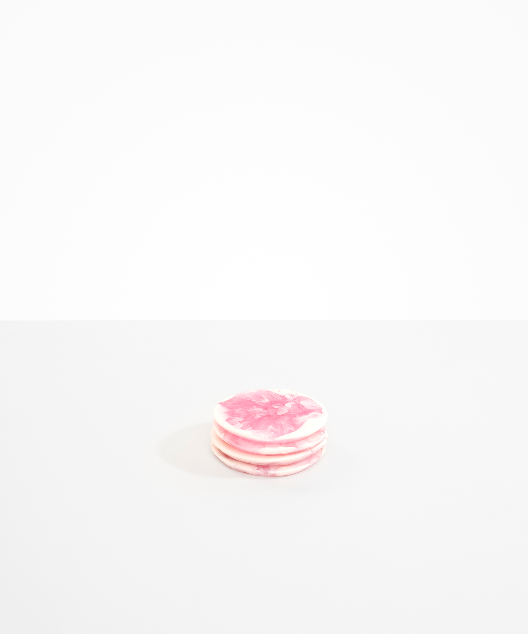 Dinosaur Designs Boulder Coaster Coasters in Shell Pink color resin
