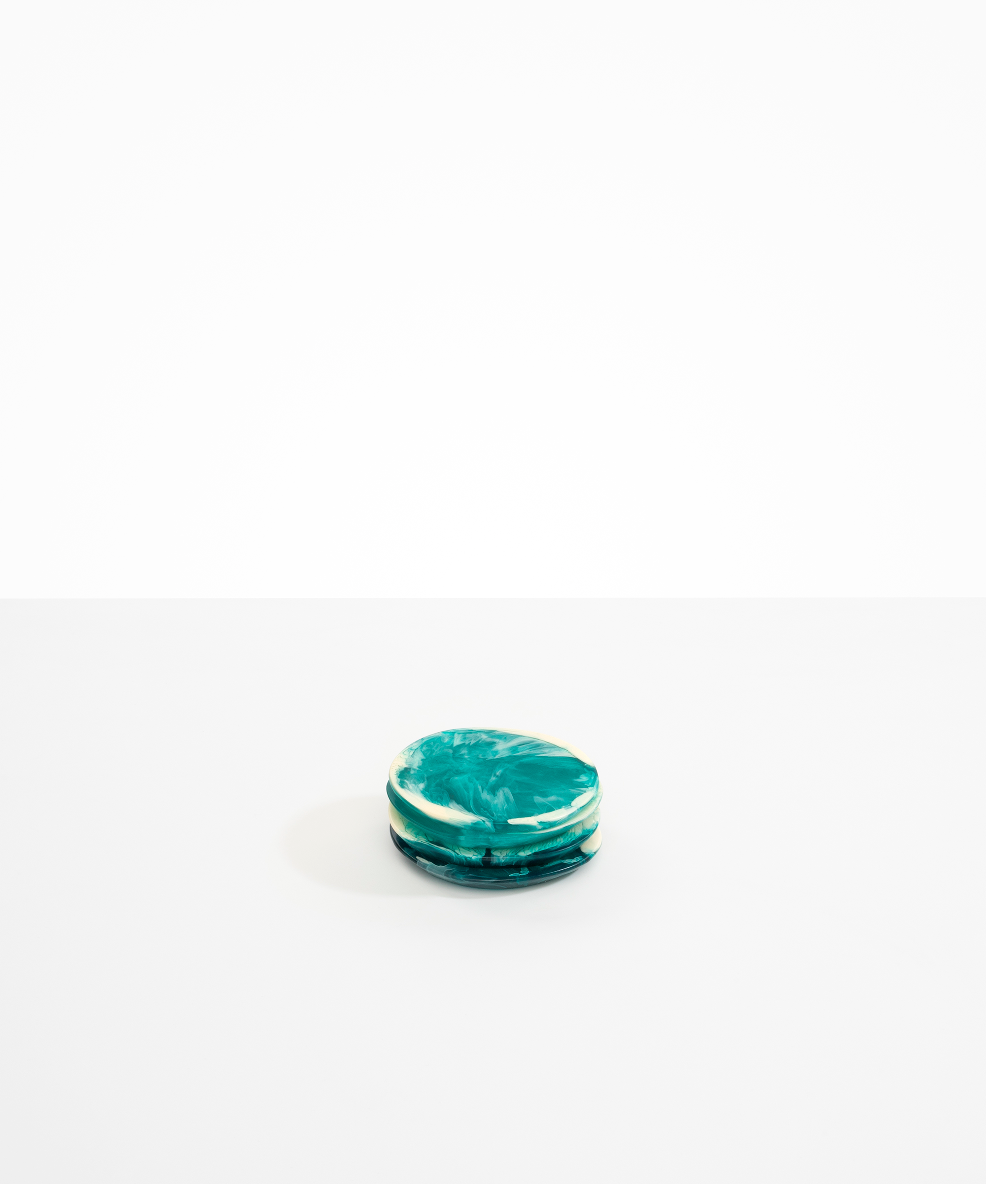 Dinosaur Designs Boulder Coaster Coasters in Lagoon color resin