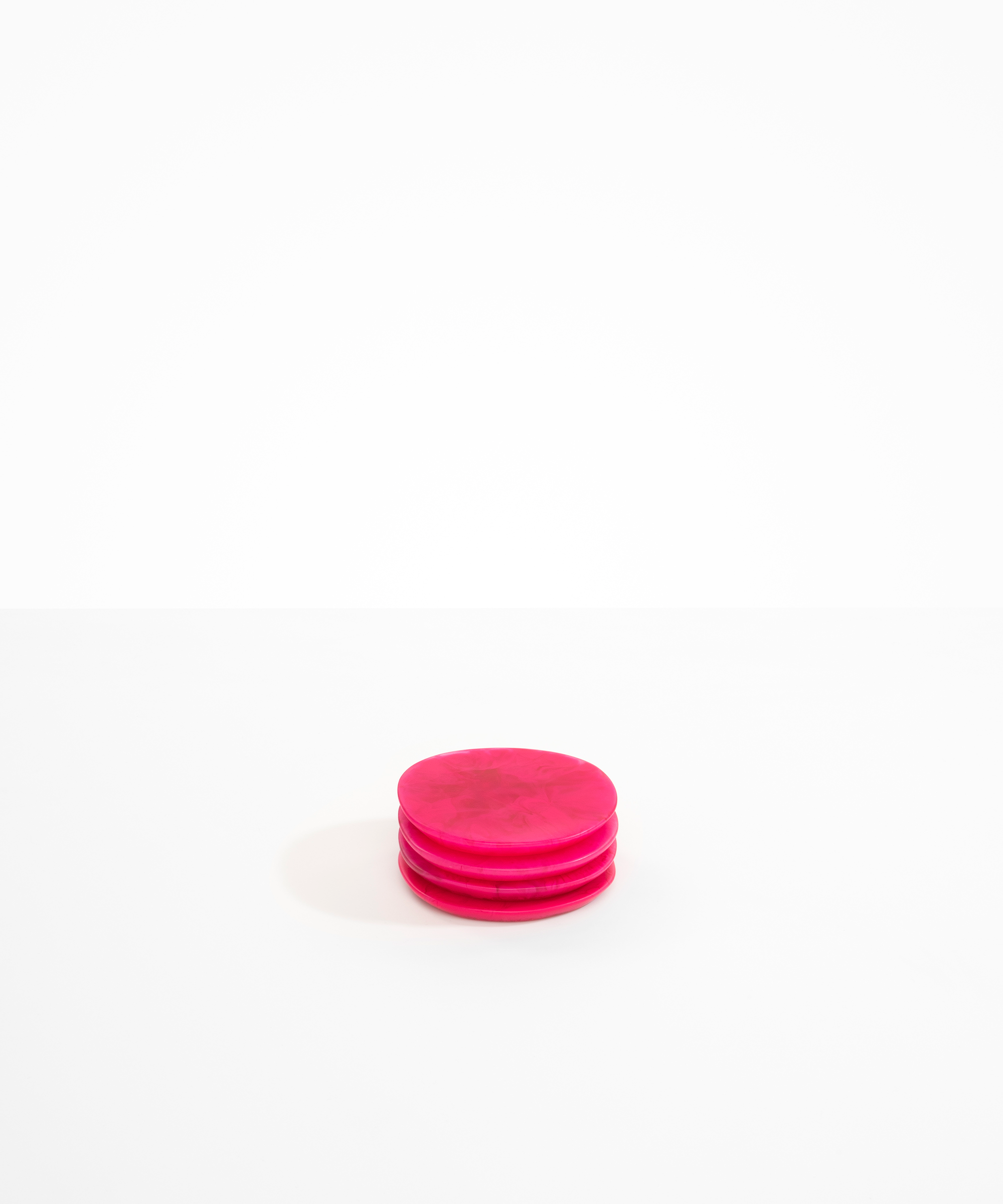 Dinosaur Designs Boulder Coaster Coasters in Flamingo color resin