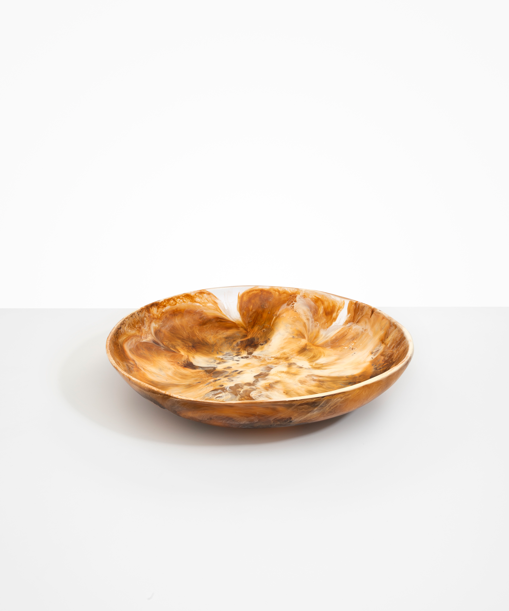 Dinosaur Designs Atelier Salad Bowl in Light Horn color resin