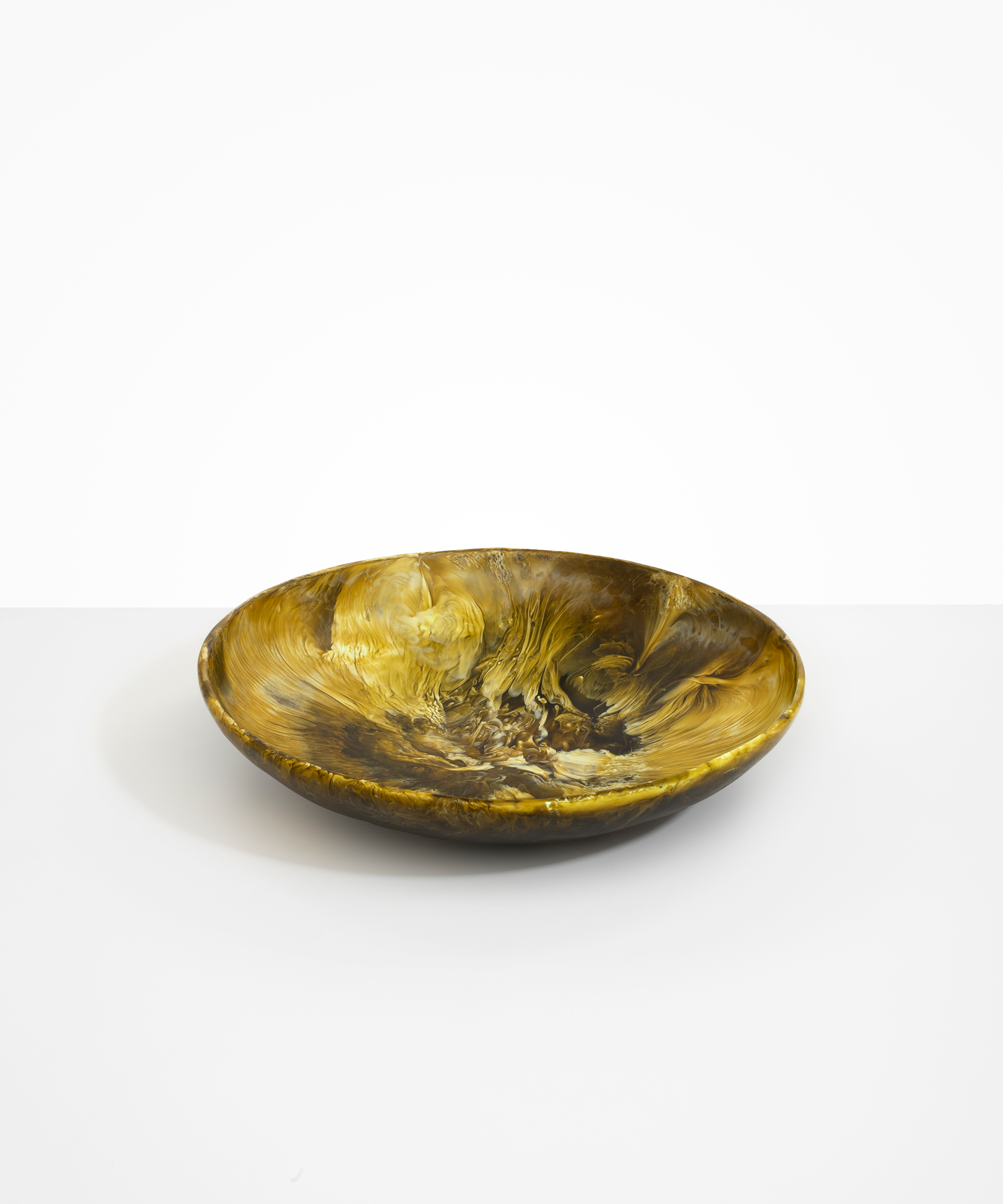 Dinosaur Designs Atelier Salad Bowl in Malachite color resin