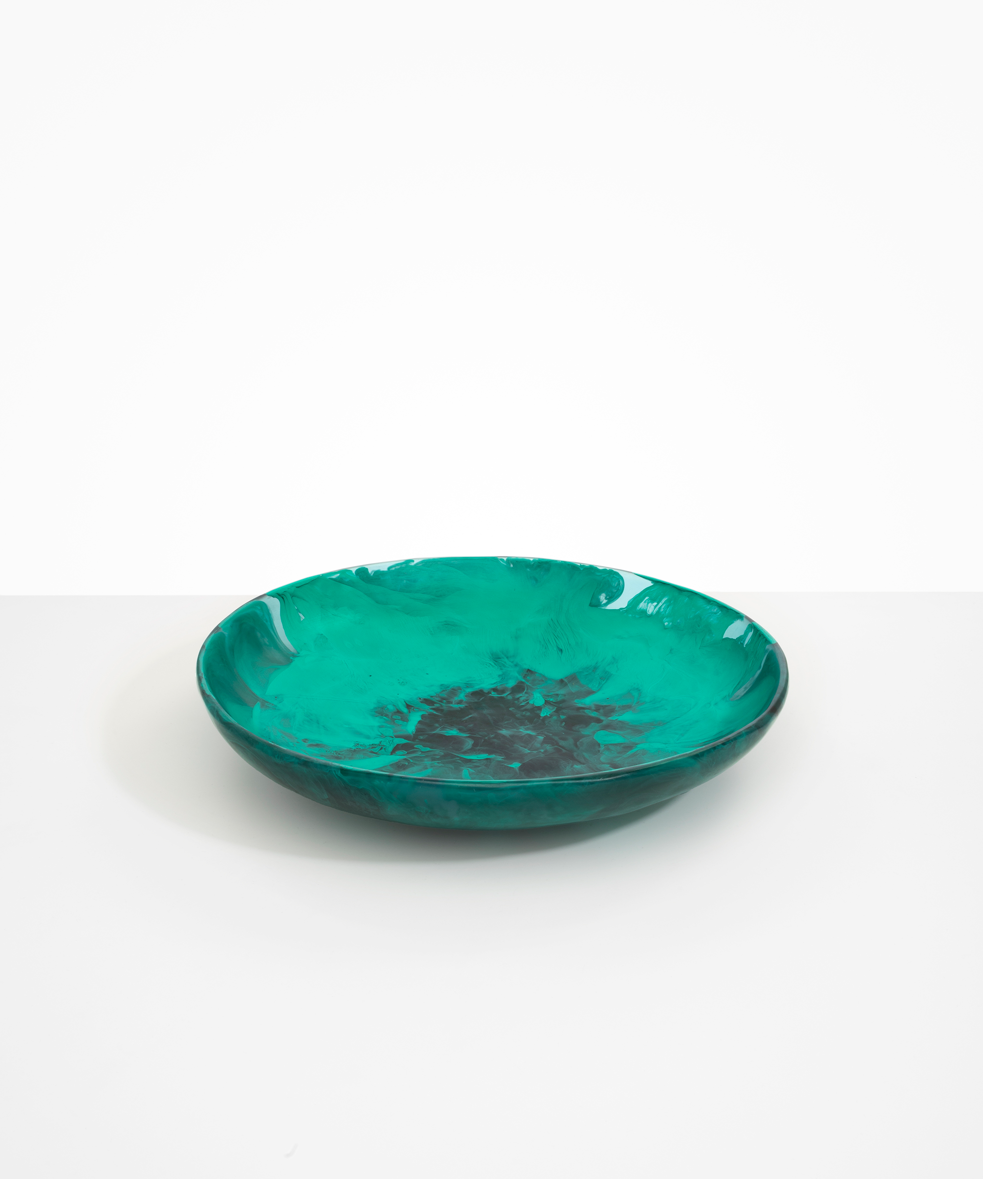 Dinosaur Designs Atelier Salad Bowl in Mineral Swirl color resin