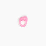 Dinosaur Designs Pebble Ring in Parakeet color resin with Regular Fit