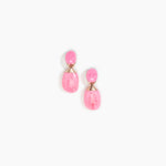Dinosaur Designs Small River Rock Earrings in Parakeet color resin with Clips Backing