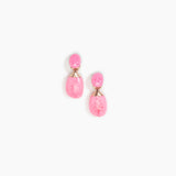 Dinosaur Designs Small River Rock Earrings in Parakeet color resin with Clips Backing
