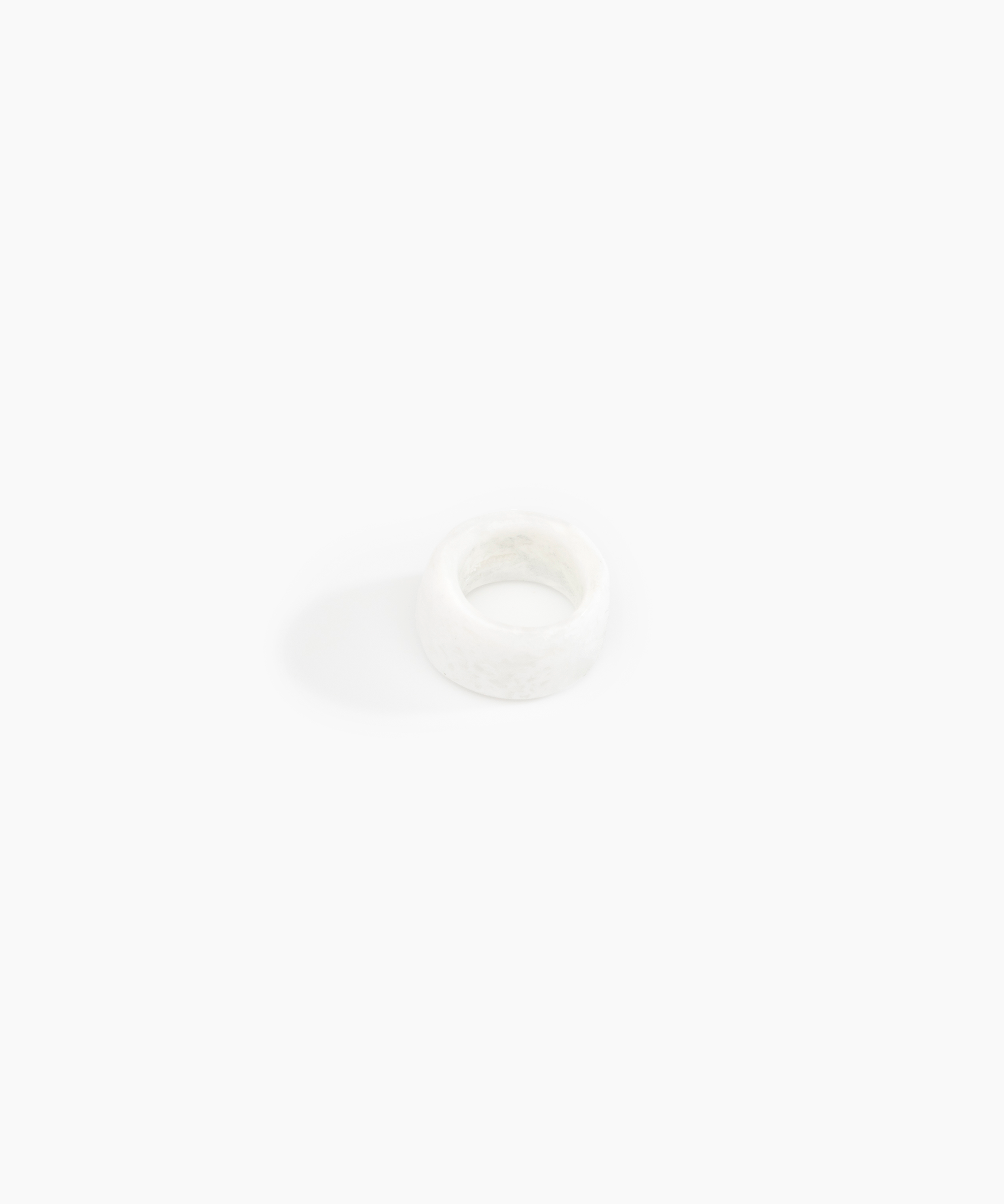 Dinosaur Designs Band Ring in Snow Swirl color resin with Wide Fit