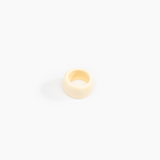 Dinosaur Designs Band Ring in Cream color resin with Wide Fit