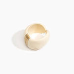 Dinosaur Designs Bold Stone Cuff in Cream color resin with Brass Material