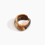 Dinosaur Designs Bold Stone Cuff in Dark Horn color resin with Brass Material